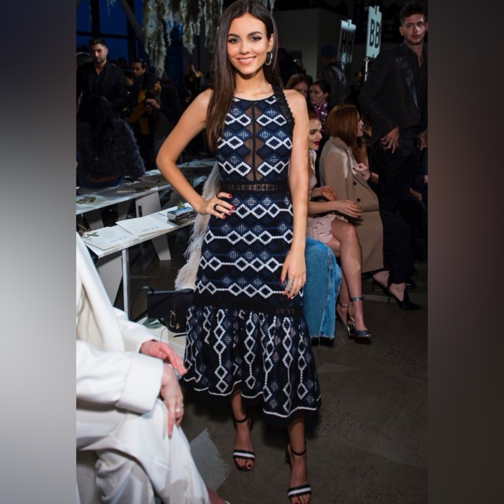 Jonathan Simkhai Celebrity Victoria Justice Midi Midnight Combo Size 4 Rare
